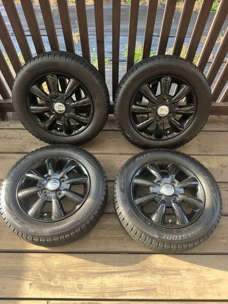 ②スタッドレスタイヤ ホイール 4本セット 155/65R13 ブリヂストン