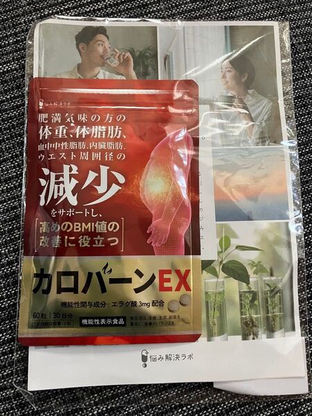 カロバーンEX 高めのBMI値改善 機能性表示食品 60粒30日分 賞味期限2027.3