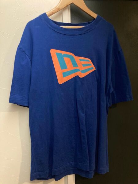 NEW ERA ブルーロゴ Tシャツ XL
