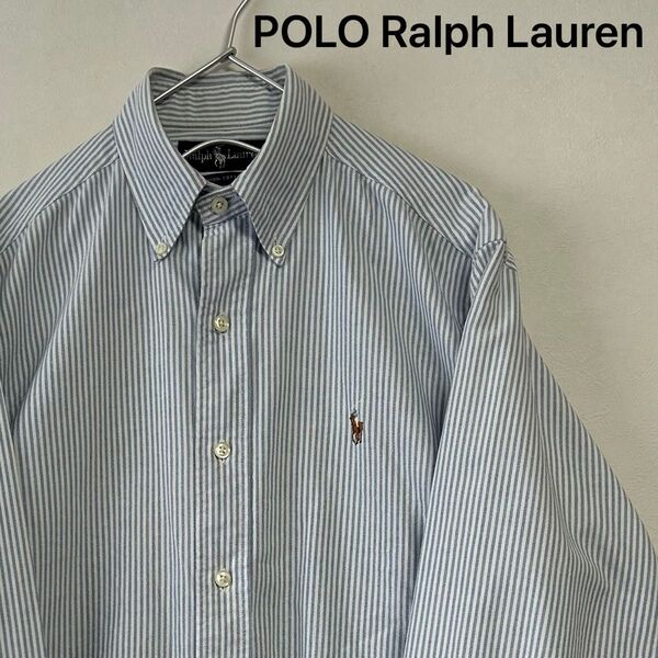 古着 90s POLO Ralph Lauren 長袖BDシャツ ストライプ