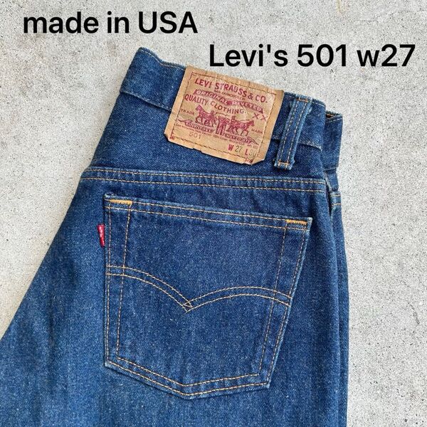美品90s USA製 Levi's 501デニム ジーンズ デニム w27