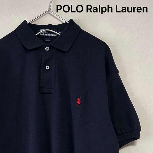 新品 90s POLO Ralph Lauren 半袖ポロシャツ ネイビー