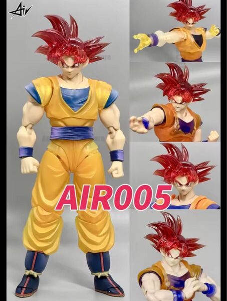 s.h.figuarts 孫悟空 スーパーサイヤ人ゴッド カスタム ヘッドパーツ AIR005 ドラゴンボール