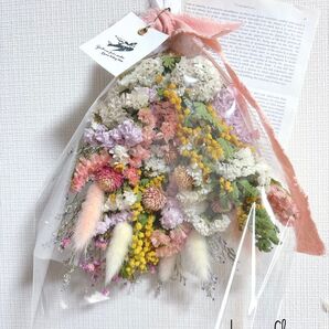 【156】カラフルドライフラワーブーケ 28cm ドライフラワー インテリア プレゼント 母の日
