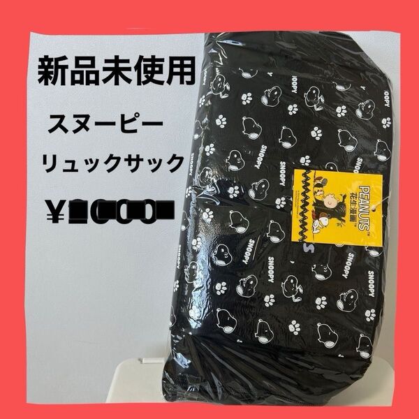スヌーピー リュックサック(黒)◇ SNOOPY リュック バッグ おでかけ キッズ プレゼント かわいい 贈り物 新品未使用