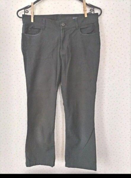 OZOC オゾック レディース パンツ シンプル 黒 ブラック 38 クロップドパンツ八分丈