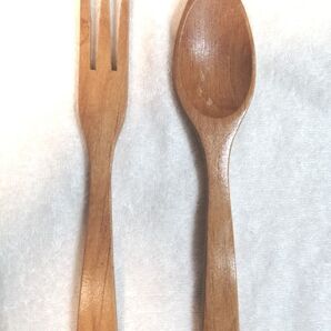 サラダサーバー スプーン&フォーク 木製