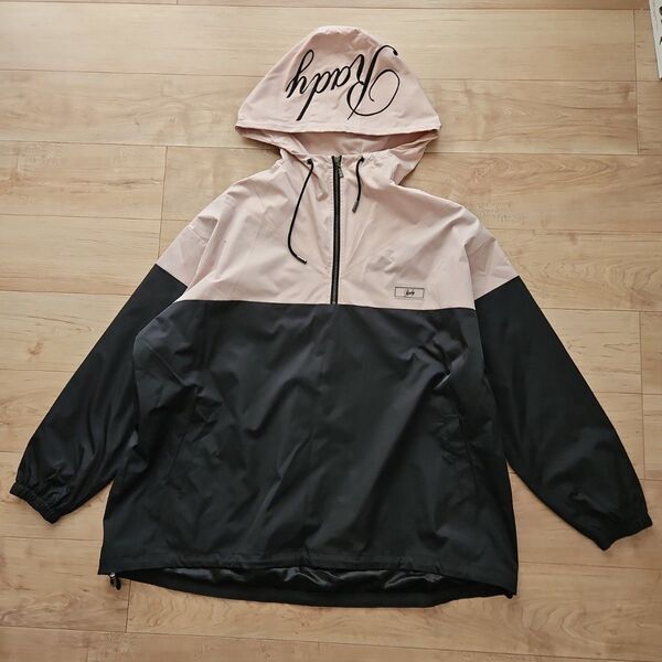☆Rady☆ブラック×くすみピンクウィンドブレーカー☆美品オーバーサイズ☆