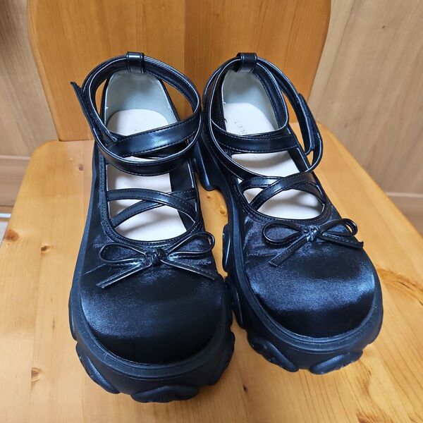 ☆axes femme POETIQUE☆ブラックバレエシューズスニーカー美品L