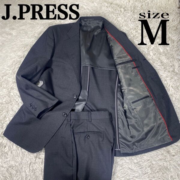 ジェイプレス セットアップスーツ グレー ストライプ サイズYA5(M)