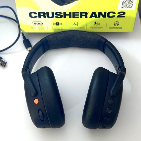 重低音振動 CRUSHER ANC2 Skullcandy ワイヤレス有線ヘッドホン ノイズキャンセリング ノイキャン