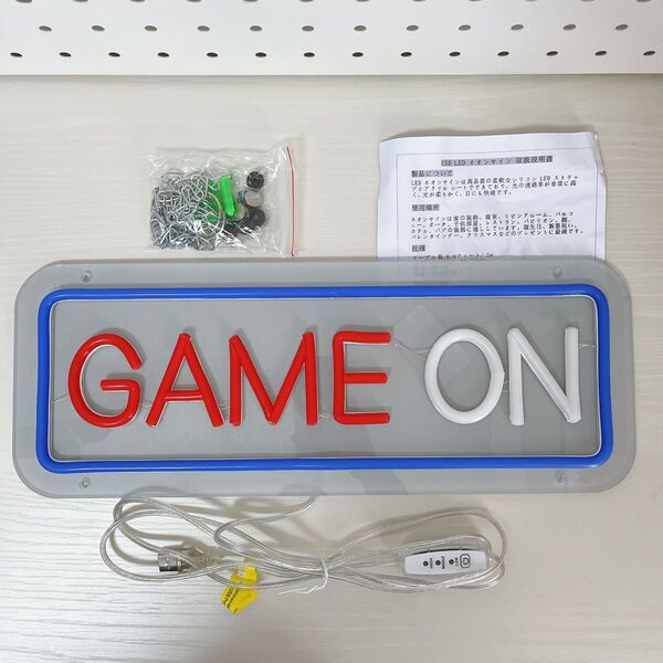ゲームネオンサイン Game Onネオン LEDネオンライト USB/スイッチ
