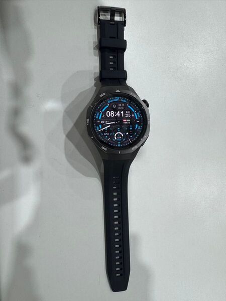 【美品】ファーウェイ HUAWEI WATCH GT 5 Pro 46mm ブラック ベルト未使用 保護ガラス1枚付