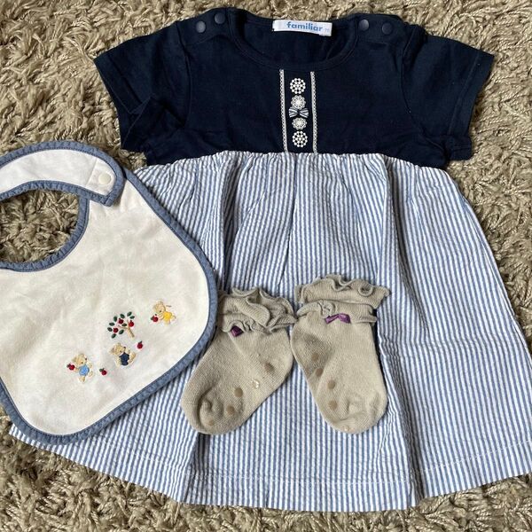 ファミリア familiar ワンピース 女の子 半袖 70