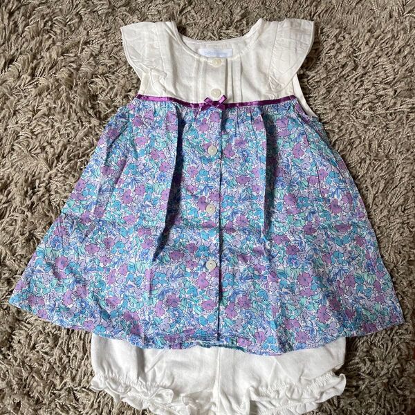 BeBe ベベ ワンピース セット ノースリーブ 女の子80