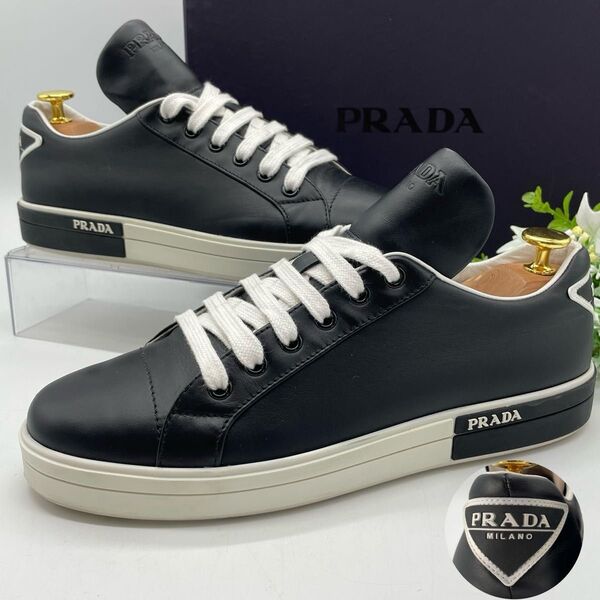 プラダ PRADA スニーカー 三角ロゴ バックロゴ レザー 靴 シューズ