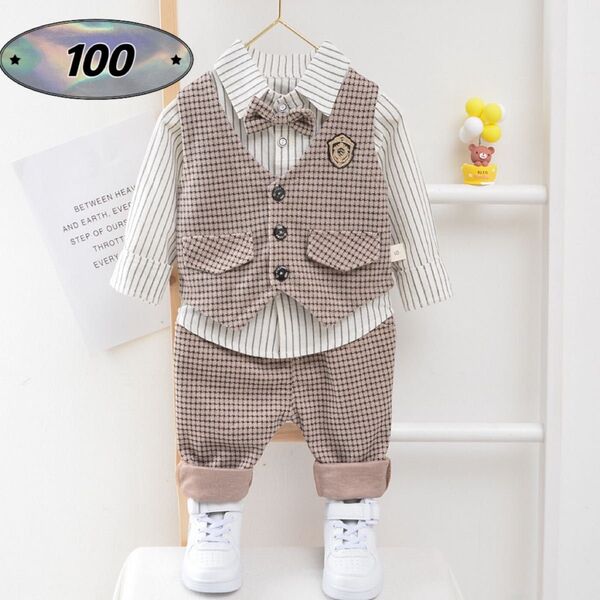 ☆新品☆フォーマル 男の子 セットアップ 入園式 結婚式 スーツ 100cm