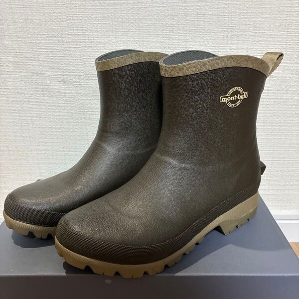 mont-bell モンベル レインブーツ ブラウン 24.0cm ショートブーツ ラジアル底 滑りにくい 長靴 ラジアルブーツ