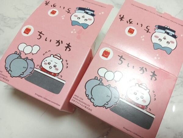 ちいかわ マクドナルド ハッピーセット うさぎのプチパンケーキケース、ラッコのドライブころころメジャー 計2個