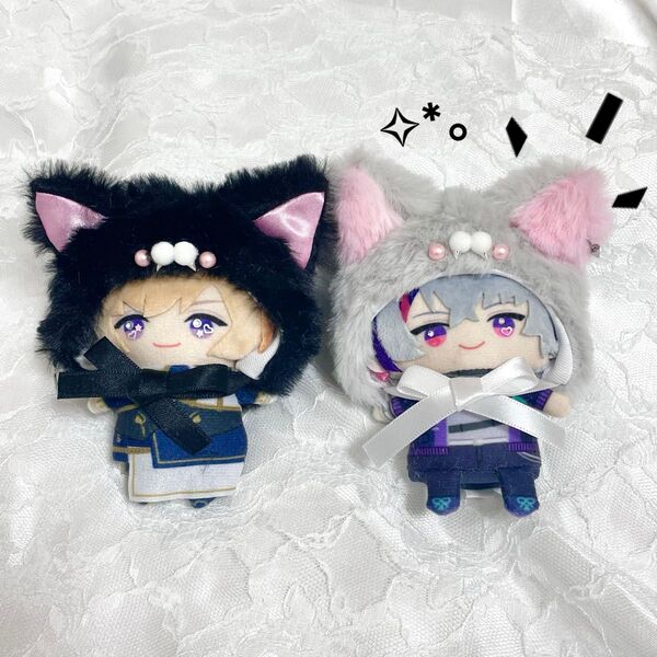 10cm にじぱぺっと おまんじゅう ぬい服 被り物 オオカミ