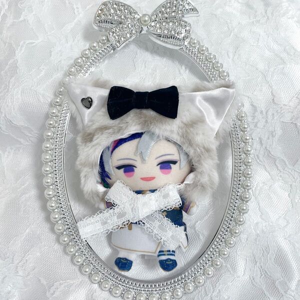 10cm にじぱぺっと おまんじゅう ぬい服 被り物 ねこ ヒョウ