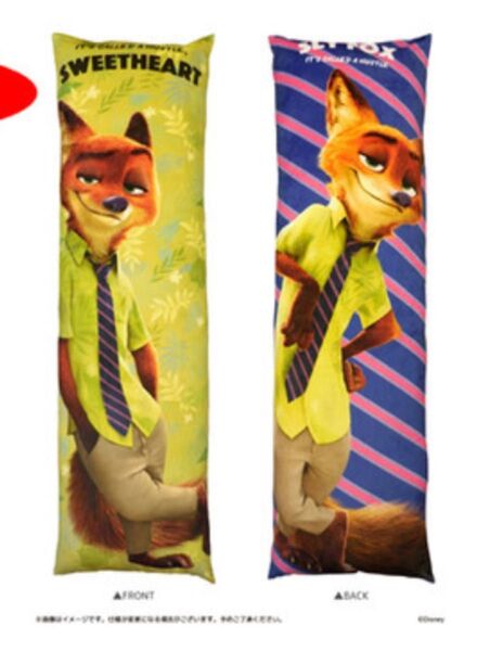 ズートピア ニック ニックワイルド ディズニー キディランド 抱き枕カバー ロング枕 クッション 新品 未使用