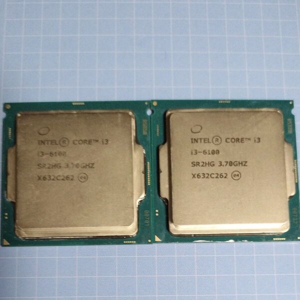 (2枚)Intel Core i3-6100 CPU 3.70GHz LGA 1151