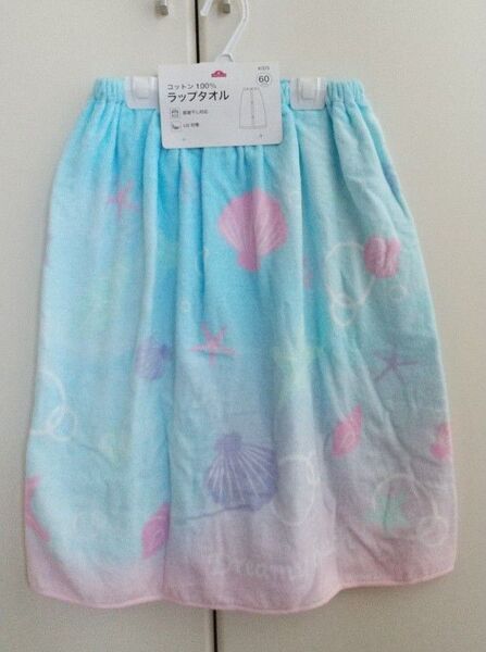 【未使用】 ラップタオル 貝殻柄 60cm丈