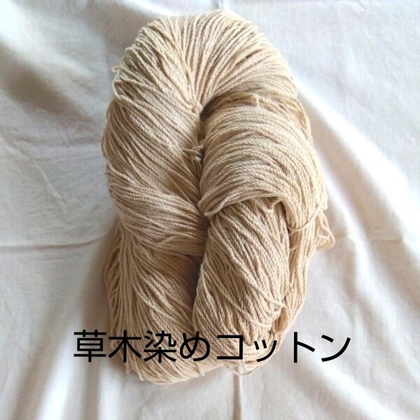 野田毛糸 草木染めコットン 糸 綿糸 1カセ240g 編物 織物 ハンドメイド