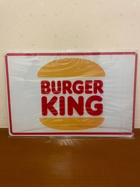 バーガーキング ロゴ ブリキ看板 レトロ 看板 新品 アンティーク 壁掛け