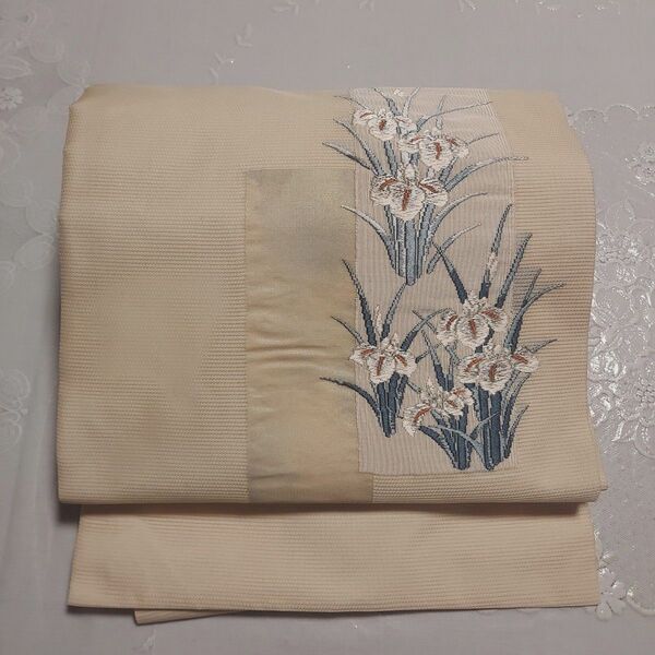 夏帯名古屋帯 夏帯 正絹 刺繍 未使用 着物
