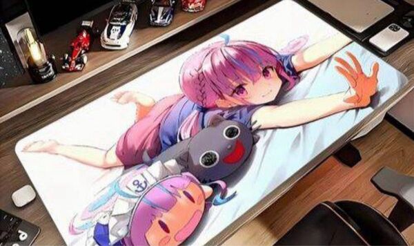 ホロライブ Vtuber 湊あくあ マウスパッド デスクマット プレイマット