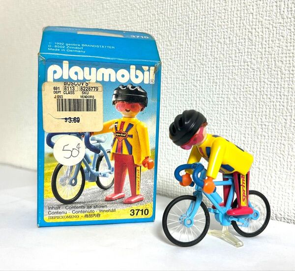 【Playmobil プレイモービル】3710 自転車ライダー 希少品 絶版品 箱付