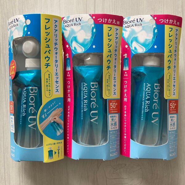 ビオレUV アクアリッチウォータリーエッセンス フレッシュパウチ 本体&つけかえ用
