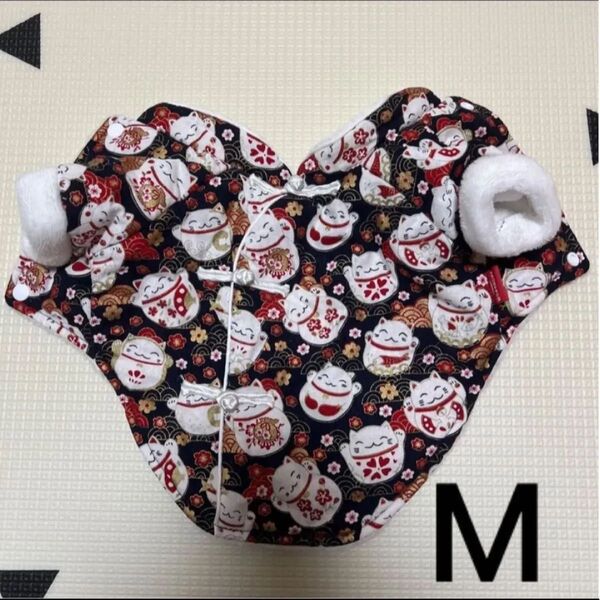 【新品未使用】M ペット服 ドッグウェア 小型犬 服 招き猫