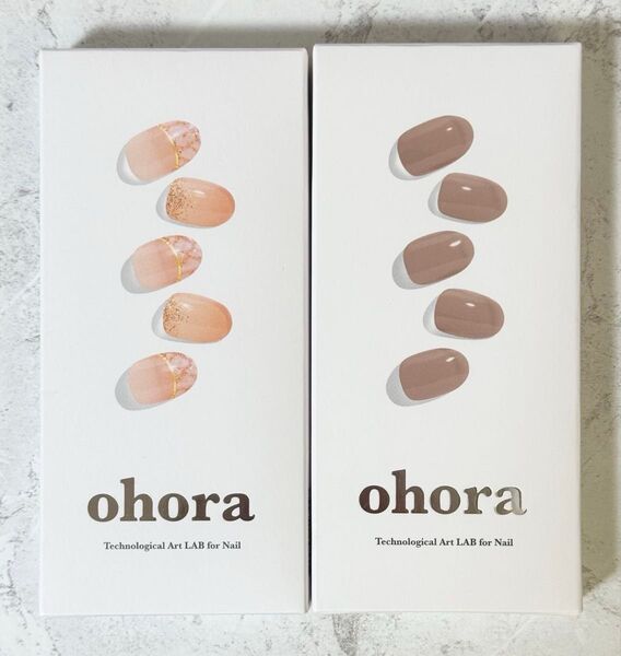 オホーラ ネイルチップ ohora ネイルシール N Peachy Sparkle N Cream Beige 2箱 60枚