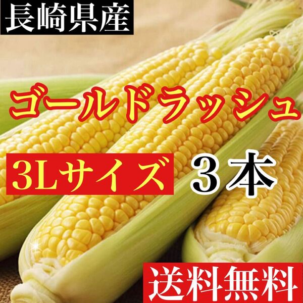 長崎県産 ゴールドラッシュ3Lサイズ3本 送料無料