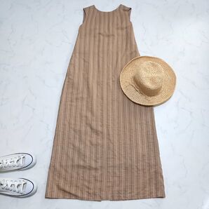 グリーンレーベルリラクシング 22SS ナチューレ ワンピース ストライプ ロング