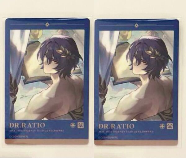 2枚 両面補強 崩壊スターレイル スシロー コラボ メタリックカード Dr.レイシオ スタレ 崩スタ シリアルコード未使用 特典