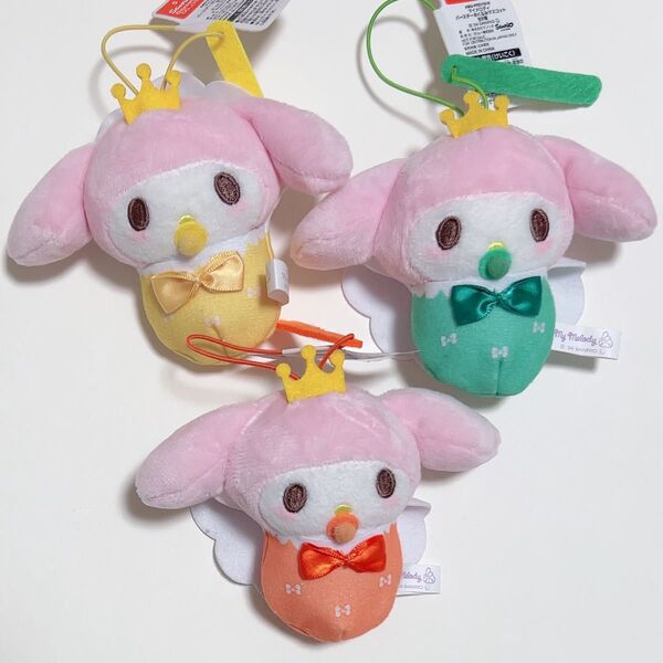 新品 マイメロディ バースデーおくるみマスコット 3個セット ぬいぐるみ マイメロ サンリオ サンリオキャラクターズ