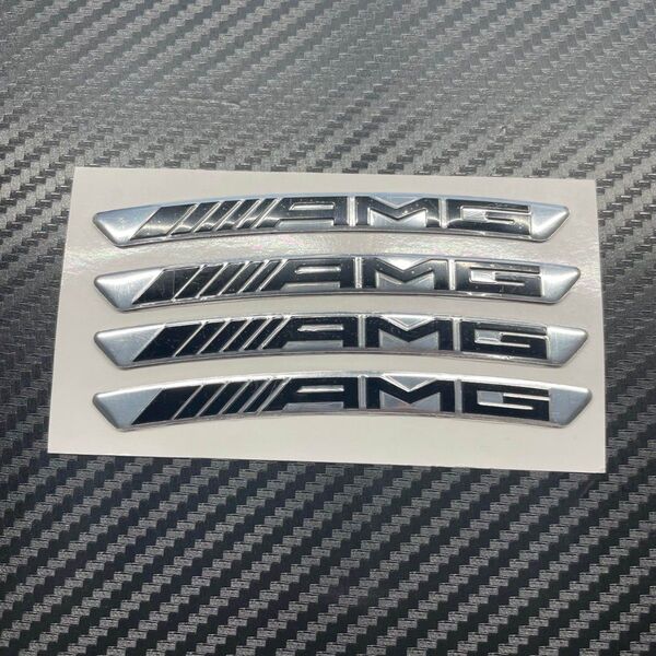 メルセデスベンツ AMG ホイール リム アルミ エンブレム ステッカー 90mm 黑文字