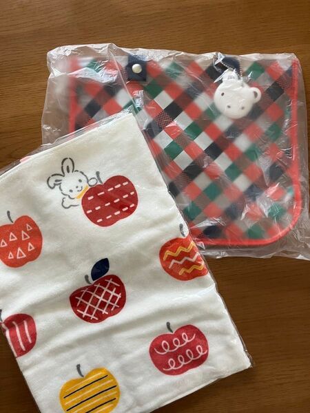 ☆新品未使用☆ familiar ビーチバッグ&バスタオルS セット ファミリアチェック赤 プールバッグ