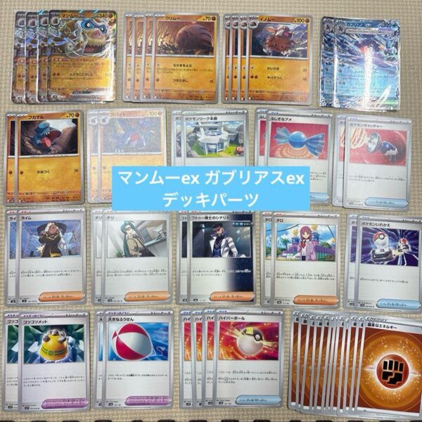 ポケモンカード マンムーex ガブリアスex デッキパーツ