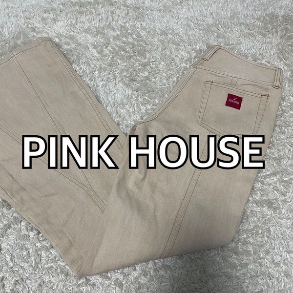 PINK HOUSE フレアパンツ ブーツカットデニムパンツ ベージュ系