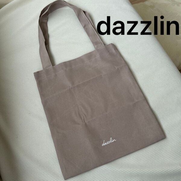 dazzlin トートバッグ ベージュ ミニトート 手提げ 保存袋 ロゴ ダズリン 渋谷109 小物入れ バッグ内に