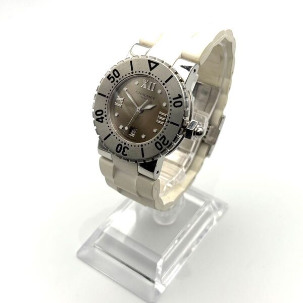 【美品・稼働品】ショーメ CHAUMET クラスワン デイト ラバー クォーツ ボーイズ メンズ レディース 622