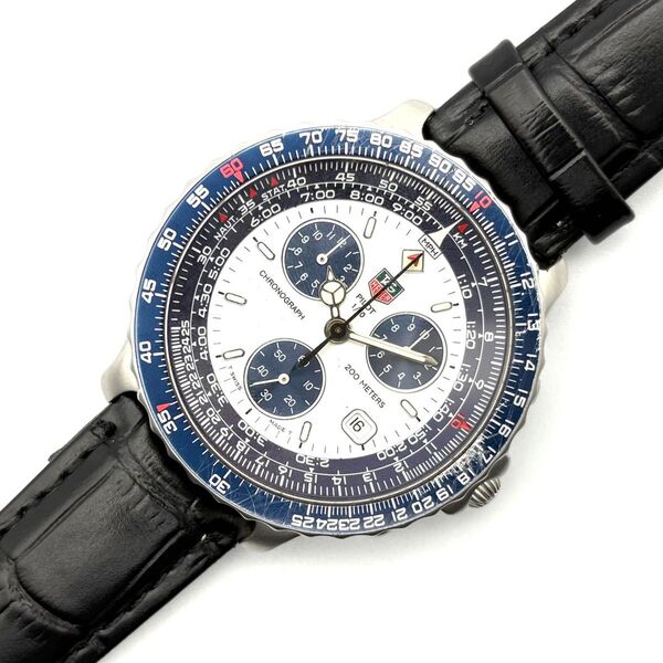 【良品・希少・稼働品】タグホイヤー TAGHeuer パイロット クロノグラフ デイト クォーツ 530.806 メンズ