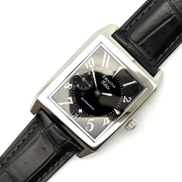 【美品・稼働】ゼニス ZENITH エリート ポートロワイヤル デイト 自動巻き オートマチック スモセコ メンズ