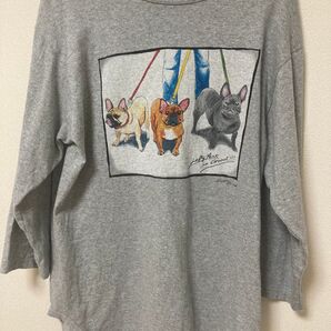 URBAN RESEARCH フレンチブルドッグ Tシャツ 長袖 グレー