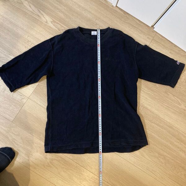 Champion 七分袖Tシャツ ブラック